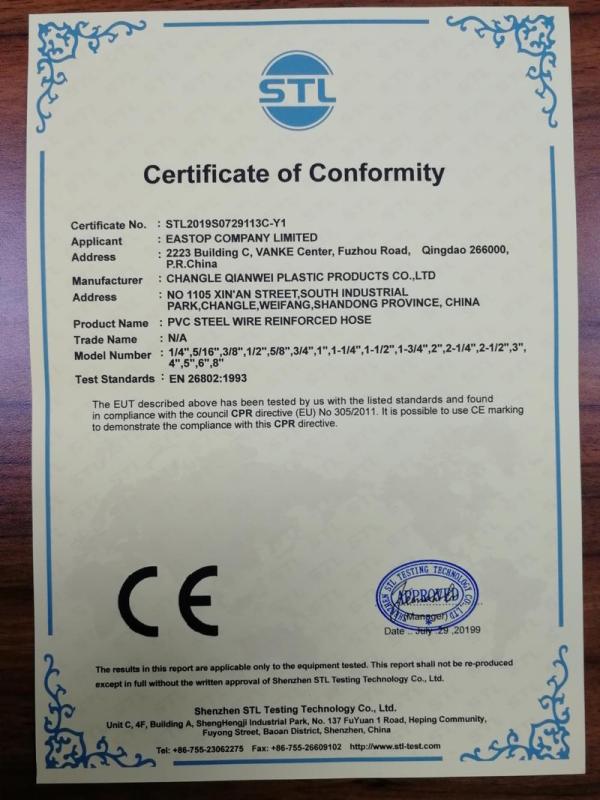 CE - Qingdao Eastop Plastic Products Co., Ltd.