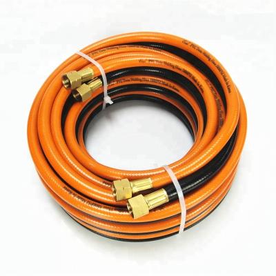 China Flexible Industrial PVC Oxygen And Acetylene Flexible Rubber Gas 8mm Gas Hose PVC Twin Welding Jet Hose for sale