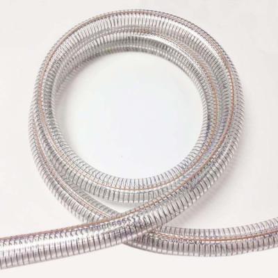 China New Raw Material Clear Anti-Static PVC Spiral Steel Wire Cable Reinforced Hose With Copper Wire for sale