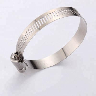 China American Drive Type Adjustable Spring Hose Flange Worm Clamp Stainless Steel Hydraulic Pipe Clamp Price for sale