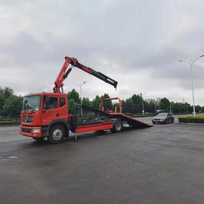 China TRUCK CRANE 8 Ton Capacity Crane Tow Truck Crane Car Towing Flatbed Crane Max Trailer Lift for sale