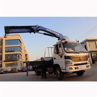 China Hot-selling Mini Crane TRUCK CRANE Truck 4 Sections Telescopic Boom With Truck Crane Truck For Sale for sale