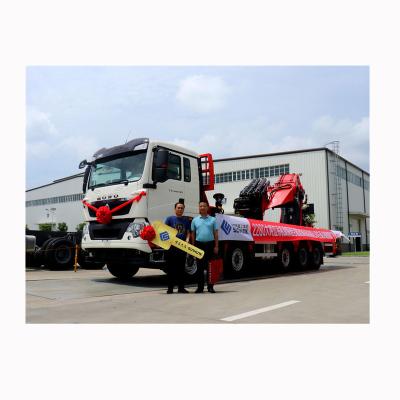 China TRUCK Durable CRANE hydraulic crane vehicle electronic control operation standard oil radiator full double with truck crane for sale