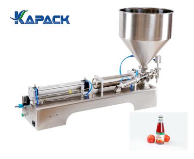 China KAPACK Compact Models Ketchup/Mayonnaise/Jam/Chili Sauce Piston Peanut Butter Filling Machine Manufacturers for sale