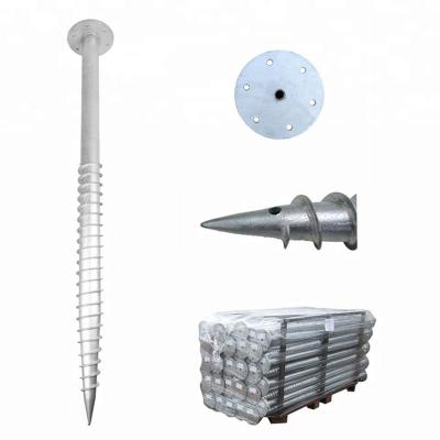 China Galvanized Solar Power System Propeller Earth Anchor Ground Screw Pile for sale