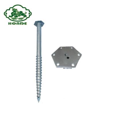 China Steel Ground Hex Head Screw Anchor For Flag for sale