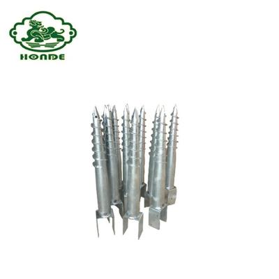 China Steel Galvanized Ground Anchors Q235 Screw Stacks With U Shaped Clamp for sale