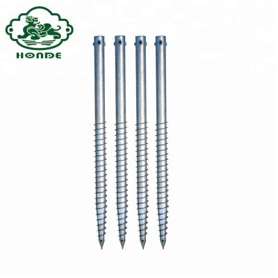 China No Digging Fence Helical Galvanized Ground Screw Piles for sale