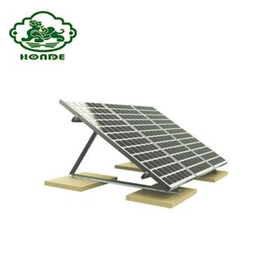 China Framed or Frameless Solar Panel Pole Mounting System on Concrete Base for sale