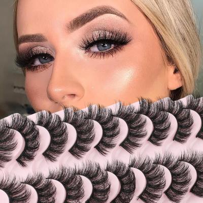 China Wholesale Best Long Fake Mink Eyelashes Natural Silk Strip False Mink Eyelashes Lashes for sale