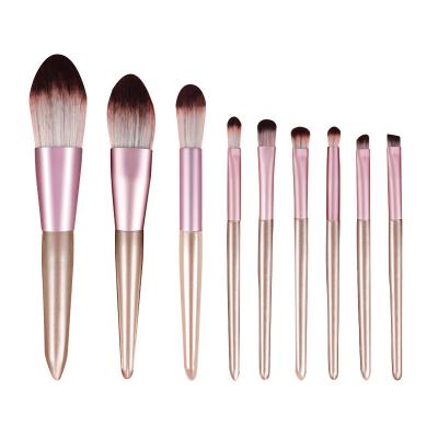 China China Beauty Professional 9 Pcs Reusable Manufacture High Quality Custom Make Up Brushes Wooden Handle for sale