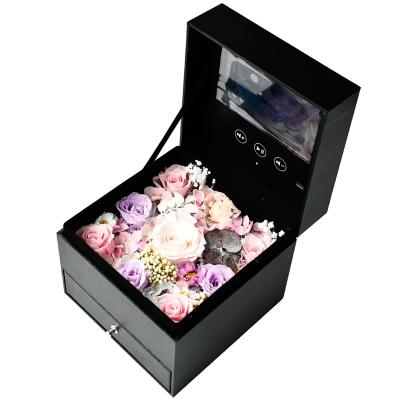 China Home Decoration The Most Romantic Preserved Display Flower Box Rose Gift Box For Wife Gift for sale