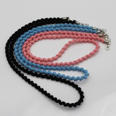 China Eco Friendly Environmentally Friendly Cheap Colorful Flower Supplement Braided Lanyard Chains POLYESTER Child Holder Plastic Masking Strap for sale