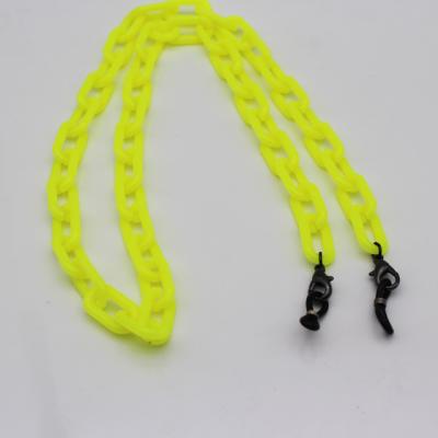 China Hot Eco-friendly Color Eco-Friendly Colorful Plastic Square Eyeglasses Candy Trend Acrylic Glass Fashion Sunglasses Chain Strap for sale