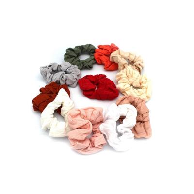 China Fashionable Hair Scrunchies Elastic Hair Decoration Cotton Hair Bands Ponytail Holder Hair Ties For Women Girls for sale