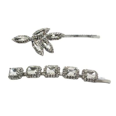 China Eco-Friendly Women Fashion Hair Accessories New Bobby Pins Crystal Rhinestone Hair Clip Sets for sale