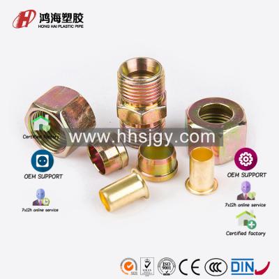 China P09 BRASS Double Ferrule Compression Connector Fittings for sale