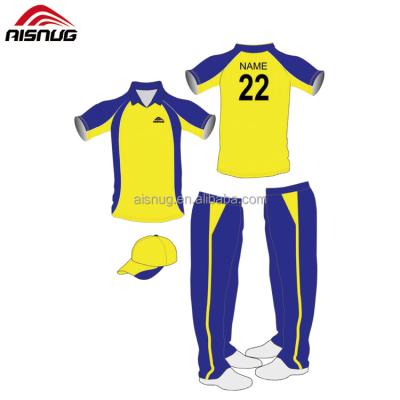 China Polyester+Spandex Australia Cricket Team School Uniform Design Model Cricket Tank Top New for sale