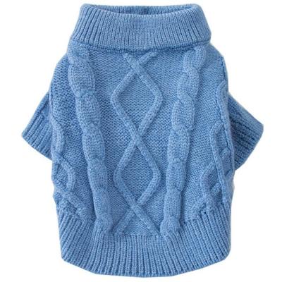 China Sustainable Fine Quality Breathable Eco-Friendly Knit Rib Designer Hand Knit Dog Sweater for sale