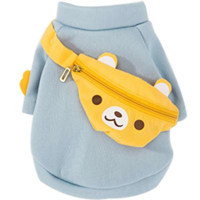 China Durable Portable Premium Soft Yellow Blue Zipper Bear Shredded 2021 Milk Dog Luxury Sweater for sale