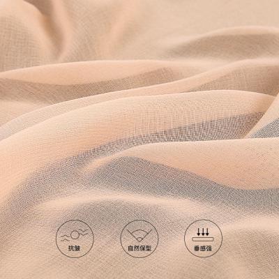 China Professional Good Quality Polyester Chiffon Fabric Loose Solid 100% Twill Anti-deformation Dyed Dress Dubai Dull Composite Filament Fabric For for sale