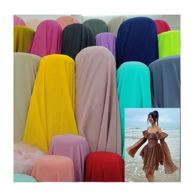 China Factory Outlet Ar2328 Breathable 100% Polyester Ity Fabric Pleated Ity Fabric Chiffon Fabric for sale