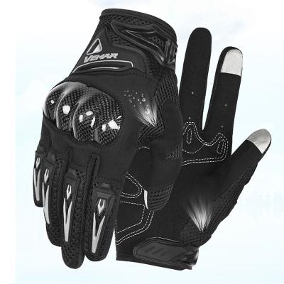 China VEMAR Full Finger Breathable Full Finger Motorcycle Gloves Racing Quality Stylishly Decorated Non-slip Wearable Gloves XXL Large Size Black for sale