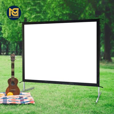 China MGF Outdoor Advertising 120 Inch 16 Inch Portable Cinema Projection Easy Fold 9 HD With Stand 4k Projector Screen for sale