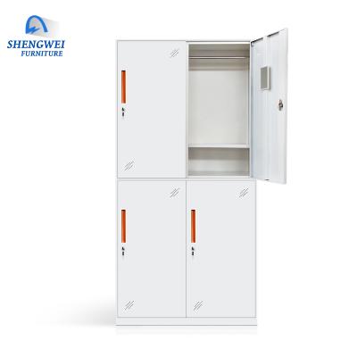 China (Other) Adjustable Steel Gym 4 Doors Storage Parcel Wardrobe Locker Locker with Hang On for sale