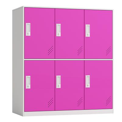 China Modern 6 Doors Metal Storage Locker Shoes and Bags Steel Locker for Office Home Bank School Gym for sale