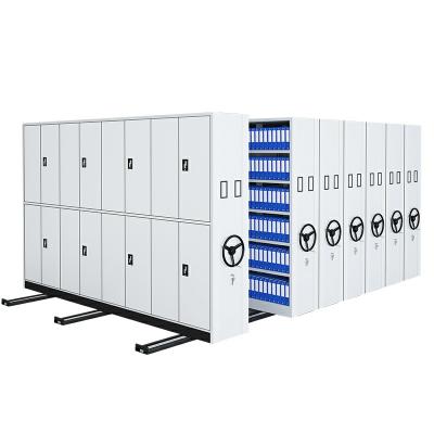 China High Density Corrosion Protection Mobile Filing Shelving System Manual Compactor Movable Racking Compact Shelves for sale