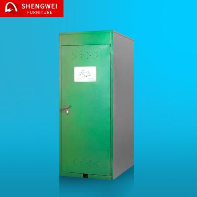 China Cheap Green Antirust Style Metal Bike Locker Upright and Side Cabinet Price Storage Cabinet Kids Bike Storage Cabinet for sale