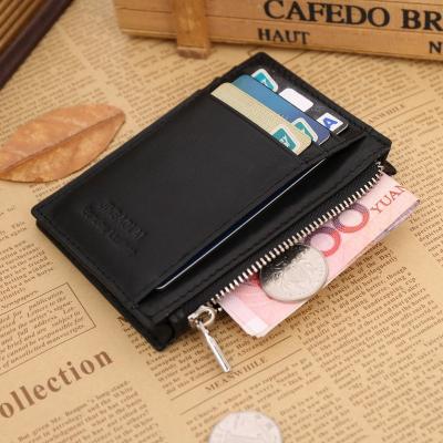 China Creative Men's Credit Card Business Fashion Purse High Quality Zipper Money Short Clip Wallet for sale