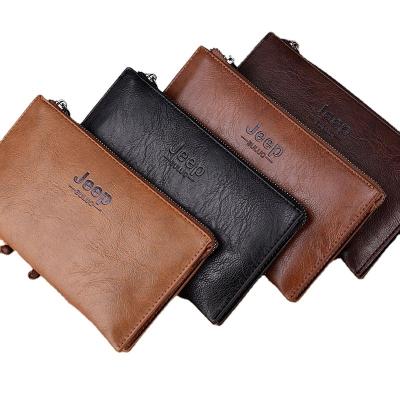 China 2020 Men's Waterproof Fashionable Cheap Wallet Clutch Bag PU Card Holder Long Leather Wallet for sale