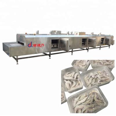 China DJL Prawn Liquid Nitrogen Tunnel Freezer For Prawn/Prawn China Super Tunnel Freezer for sale