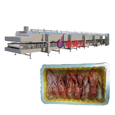 China DJL crayfish liquid nitrogen iqf tunnel freezer for crawfish shock freezer/crayfish tunnel for sale