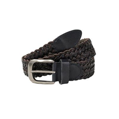 China Good Quality Metal Fashion Woven Buckle Belts Man's Hand Knit Pin Bulk Leather Buckle Belts for sale