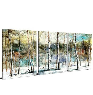 China Modern Plant Wildlife Trees Landscape Wall Art Merry Christmas Artwork Print Painting Canvas Pictures for sale