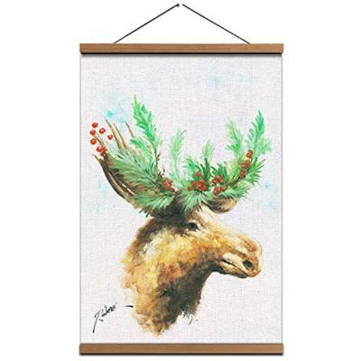 China Modern Deer Prints Painting Canvas Poster Wall Art Merry Christmas Pictures for sale