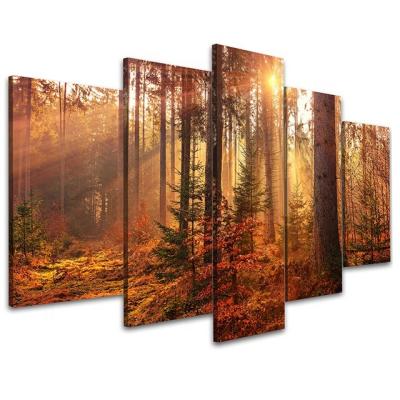 China New Classic/Postmodern Wall Art Paintings of Autumn Forest Trees Pictures Giclee Canvas Prints Landscape Artwork for Living Room for sale