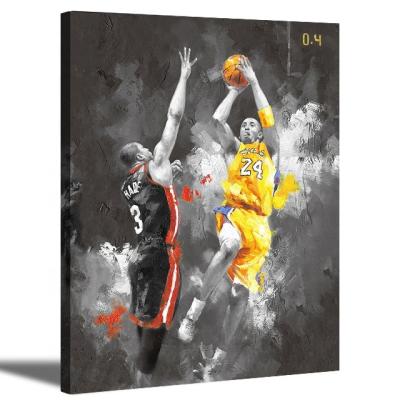 China Mamba Mentality Artwork Wall Art Picture Posters Basketball Kobe Bryant Modern Oil Painting for sale