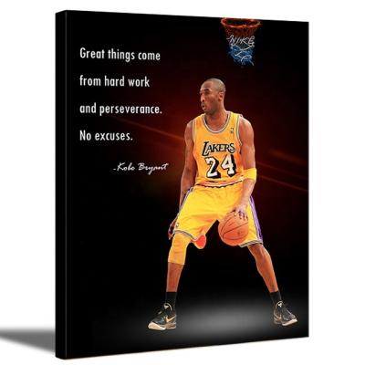 China Modern Art Canvas Prints Quote Kobe Bryant Laker Picture Mamba Wall Poster for sale