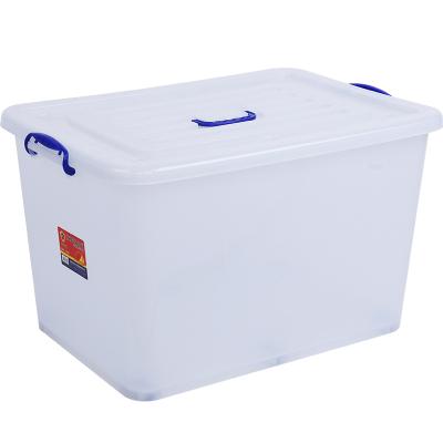 China Competitive price new viable design 88L stackable waterproof plastic storage box for sale