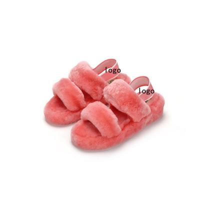 China Factory Direct Wholesale Indoor Fur Slippers Anti-Slippery Wool Felt Slippers Women's Designer Real Wool Fur Slippers for sale