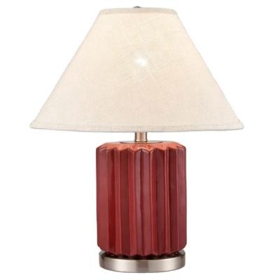 China Cerise Ceramic Nightstand Modern glass lamp for the bedroom for sale