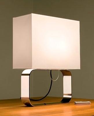 China Modern metal body+fabric shade nightstand lamp for sale