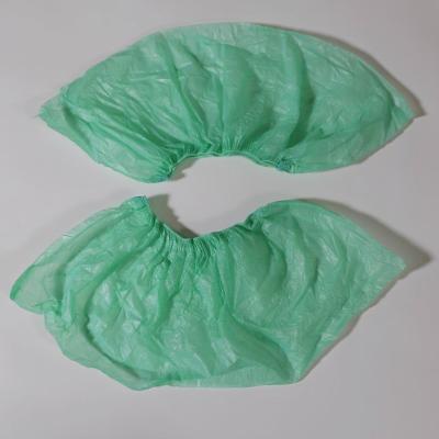 China Personal Safety Factory Price Blue / Green CPE And Medical Non Woven PE ShoeCover For Personal Care for sale