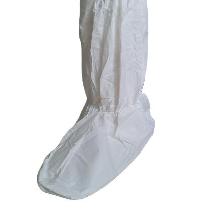 China Long Non Woven Disposable Waterproof Skidproof Non Woven Boot Cover With Elastic for sale