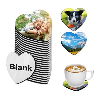 China Viable Wholesale Washable Neoprene Heat Press Blank Coasters For Sublimation Mug Mat Mug Pad for sale