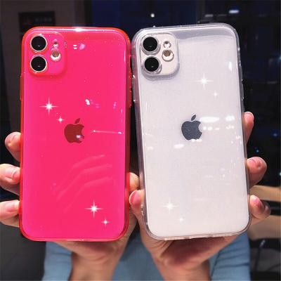 China Fashion For iPhone Shiny Case, New Amazon Fashion Glitter Bling TPU Shiny Clear Phone Case For iPhone 12 Pro Max Mini XS XR Fundas for sale